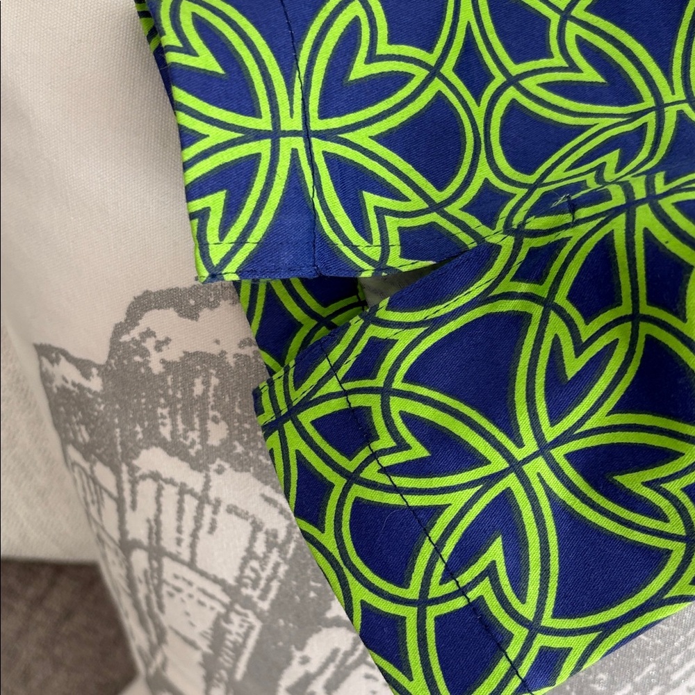 NWT Gretchen Scott Designs Blue and Green Patterned Pants - Picture 5 of 9